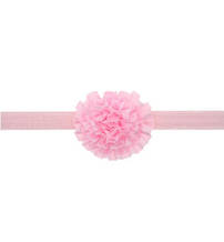 Світло-рожева пов'язка для дітей на голову - розмір універсальний (на резинці), квітка 7см