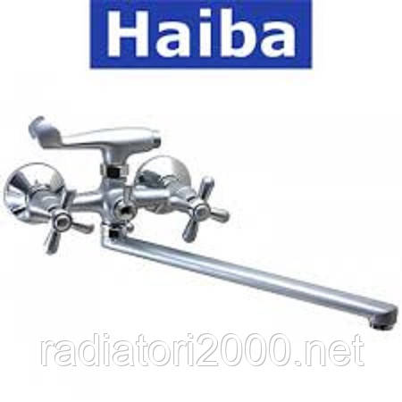 Змішувач для ванни довгий ніс HAIBA DOMINOX SATIN EURO (CHR-140)