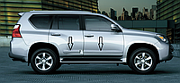 Молдинги на двери (стиль Lexus) для Toyota Land Cruiser Prado 150 09-