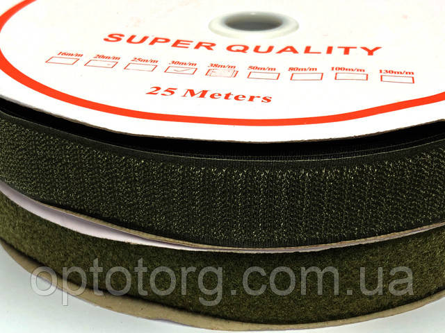 Липучка швейна Хакі 30мм 25метров