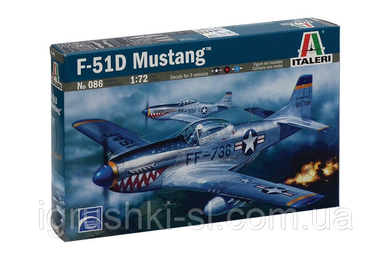 Збірна модель Italeri (1:72) Літак P-51D Mustang