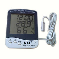 3in1 Термометр-гигрометр TA-218С с внешним датчиком температуры и влажности + часы