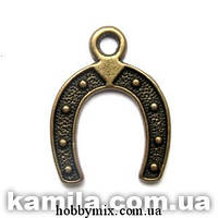 Метал. підвіска "підкова" бронза (1,8х2,4 см) 8 шт. в уп.