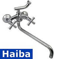 Змішувач для ванни довгий ніс HAIBA SENTOSA SATIN (CHR-006)