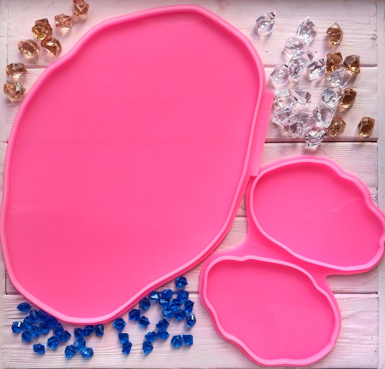 Молд форма великий піднос мод.51 "Зріз Агата Big Size" Вид на вибір, фото 1