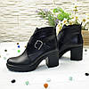 Черевики чорні жіночі на стійкому каблуці, фото 2
