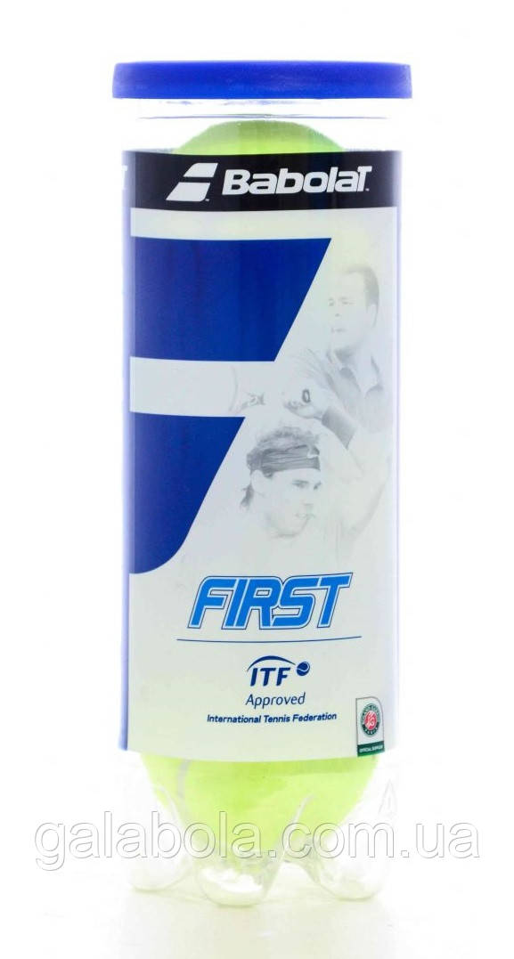 М'ячі тенісні Babolat First X3 501054/113 (3 шт.)