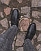 Чоловічі туфлі чорні шкіряні на товстій підошві монки броги оксфорди дербі лофери ONYX, фото 2