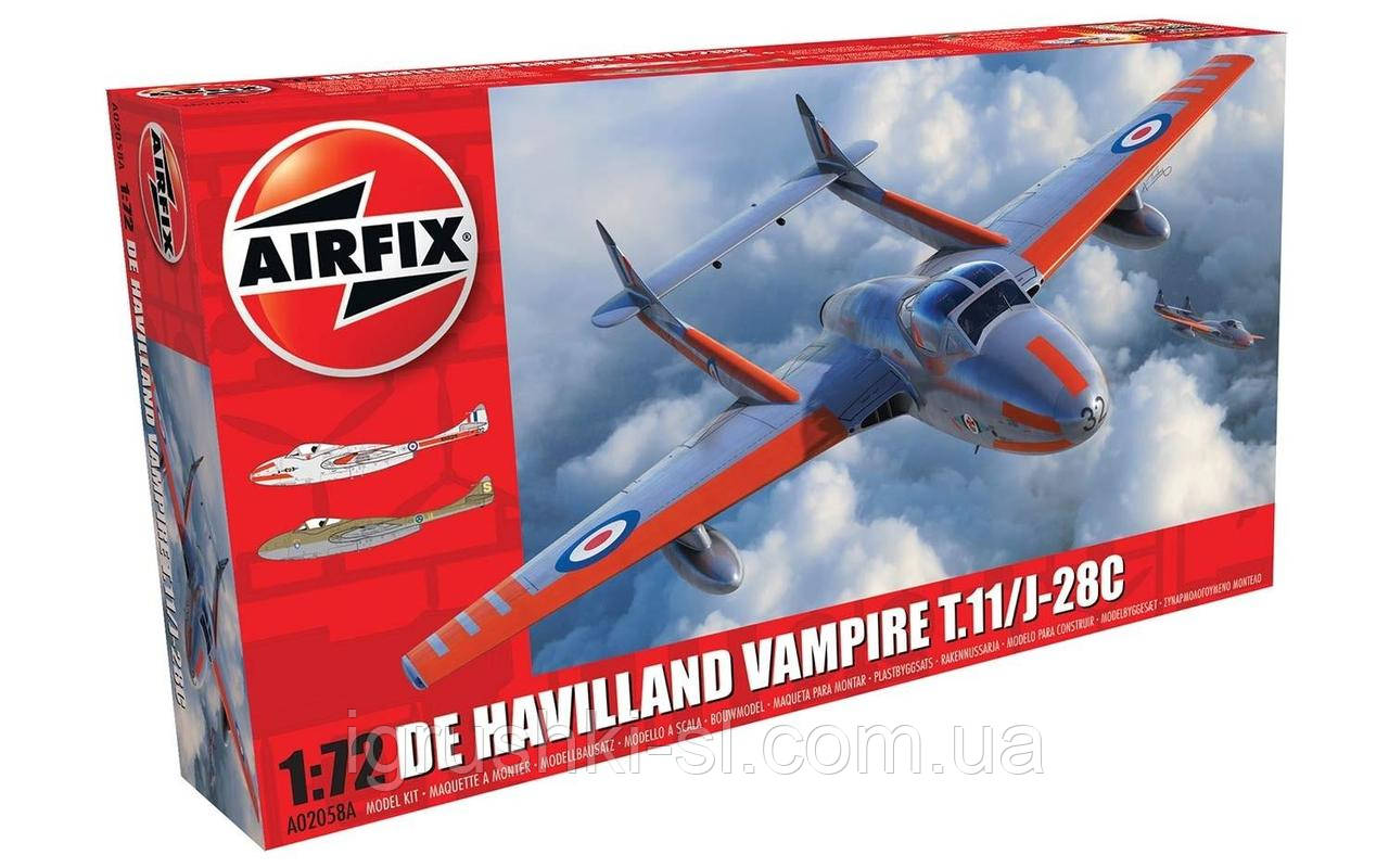 Збірна модель Airfix (1:72) De Havilland Vampire T.11/J-28C