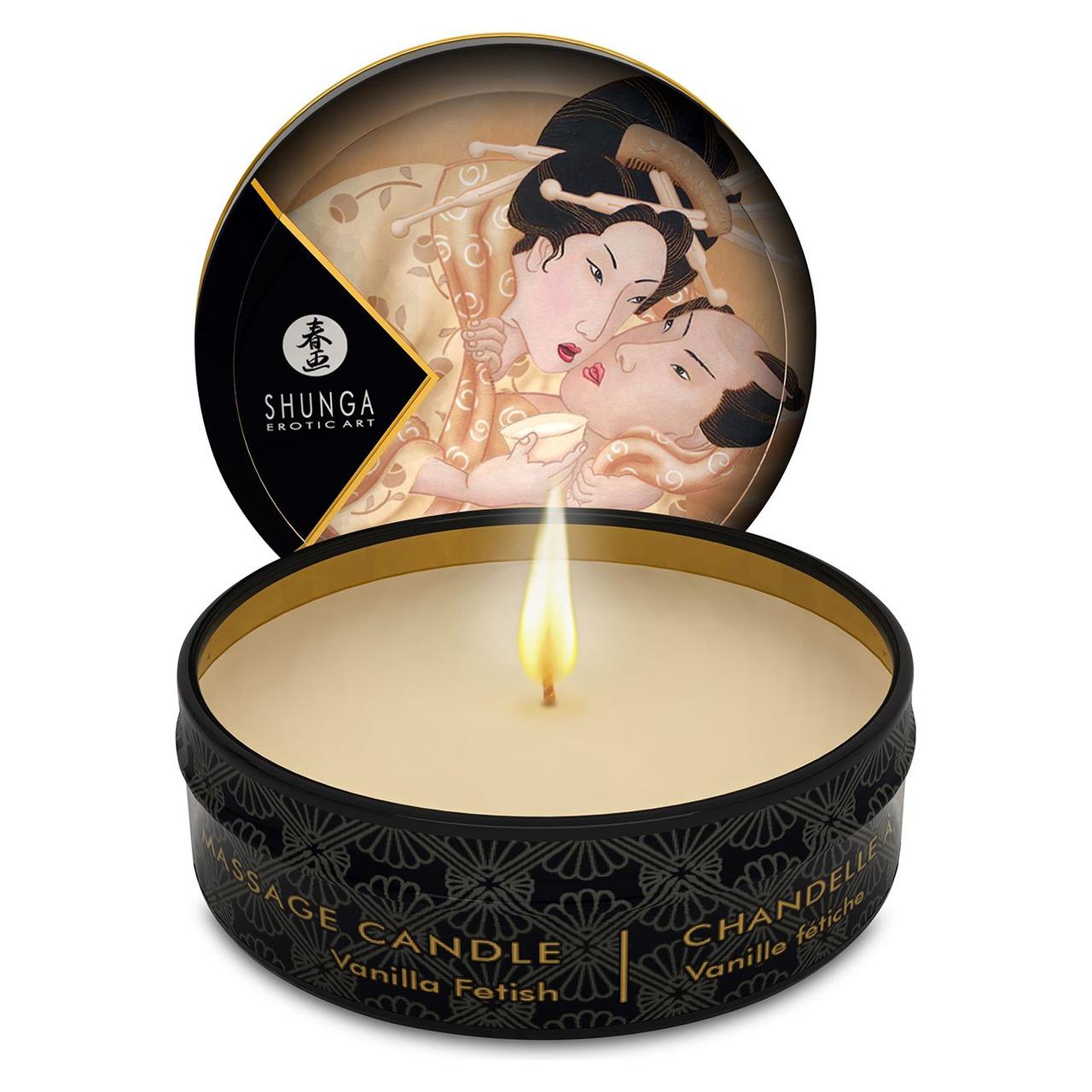 Масажна свічка Shunga MINI MASSAGE CANDLE - Vanilla Fetish