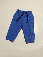 Синие спортивные штаны с начесом IDEXE р.74см.