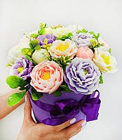 Мило ручної роботи "Букет квітів" в капелюшної коробки