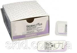 Вікріл Плюс (Vicryl Plus) 0, довжина 90 см, кол. голка 48 мм VCP370H