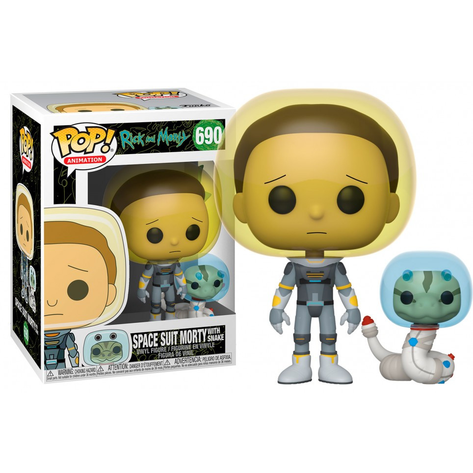 Фігурка Funko Pop Фанко Поп Морті в скафандрі зі змією Рік та Морті Morty Rick and Morty 10см RM М 690