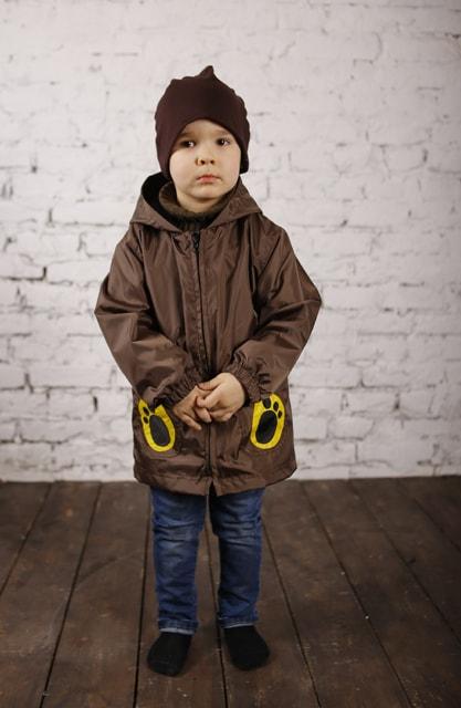 Куртка-рюкзак (дождевик) с шапочкой Медвежонок (448.02) 5-7 лет - фото 1 - id-p2056309846