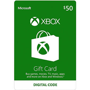 Xbox Live Gift Card на 50$ (USD), US/USA - регіон