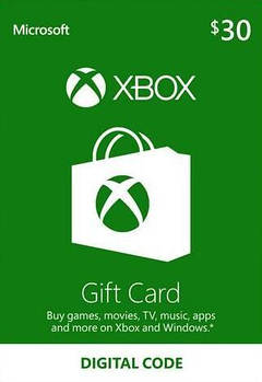 Xbox Live Gift Card на 30$ (USD), US/USA - регіон