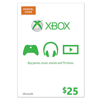 Xbox Live Gift Card на 25$ (USD), US/USA - регіон