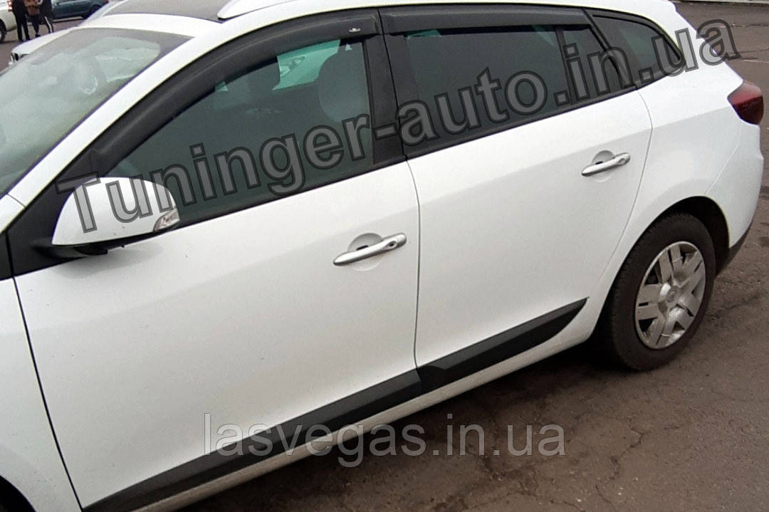 Вітровики, дефлектор вікон Renault Megane Grandtour III (Рено Меган універсал 3) 2009-2014 (Hic), фото 1