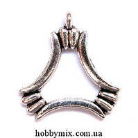 Метал. підвіска "трикутник" срібло (2х2 см) 15 шт. в уп.