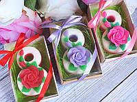 Сувенірне мило ручної роботи подарунок для жінок "8 березня в подарунковій коробочці"