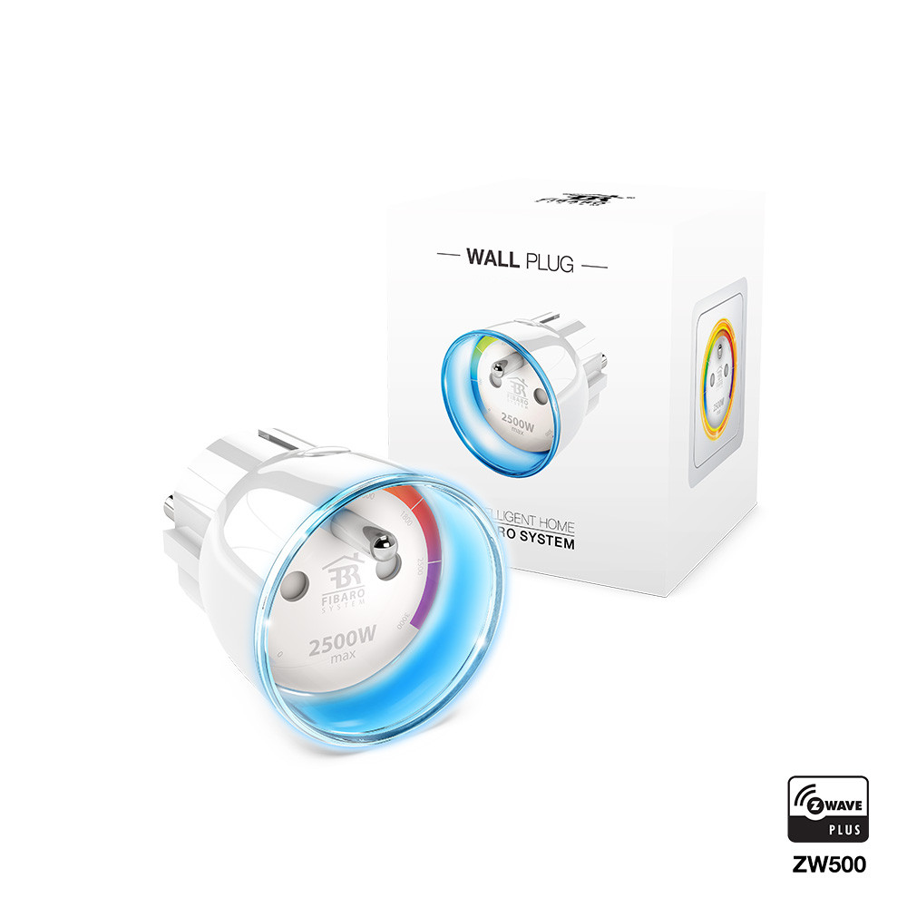 Розетковий вимикач із лічильником електроенергії FIBARO Wall Plug Тип E — FIBEFGWPE-102-5