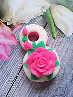 Сувенирное мыло ручной работы подарок для женщин "8 марта в подарочной коробочке" Розовый