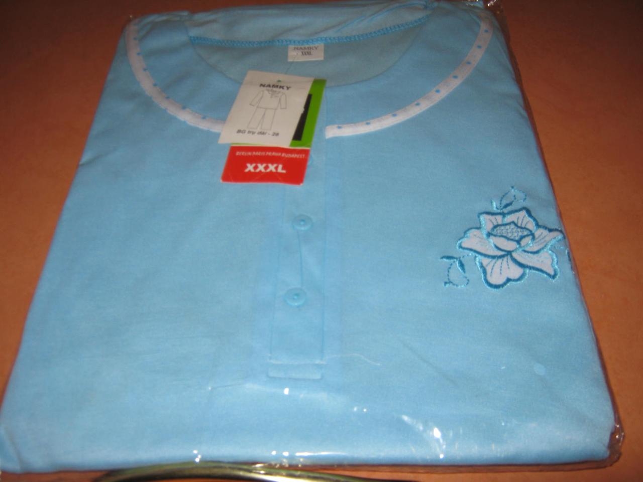 Піжама жіноча 100% бавовна розмір XXXL (52-54) блакитна