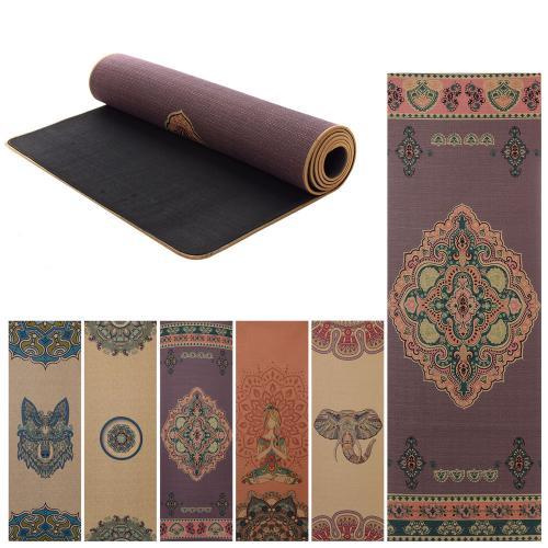 Килимок для йоги та фітнесу йога мат гумовий + тканина MS 2869 173-61 см