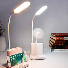 Світлодіодна настільна лампа з тримачем для телефона USB з акумулятором