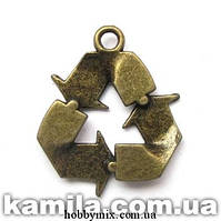 Метал. підвіска "стрілки" бронза (2,5х3 см) 8 шт. в уп.