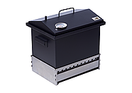 Коптильня з гідрощатворогом для горячого копчення Smoke House M Thermo термометром, фото 6