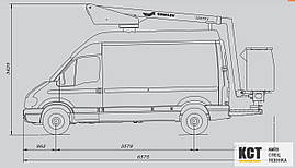 Автовишка Comilev EN120TF1 на шасі Renault Master 125dCi, фото 2