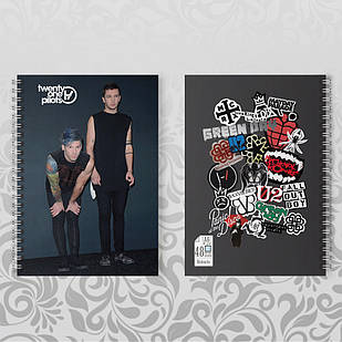 Блокнот А6 Twenty One Pilots на пружині 004