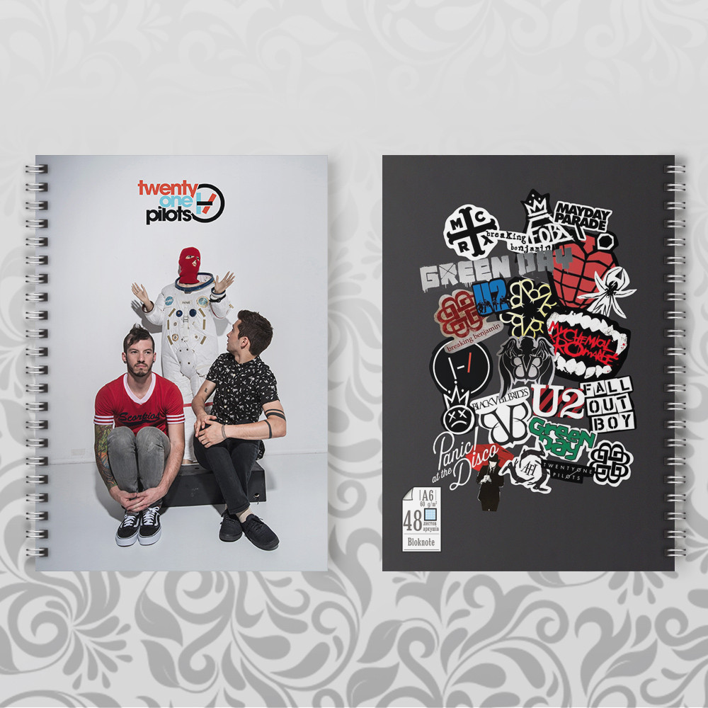Блокнот А6 Twenty One Pilots на пружині 006