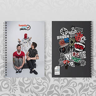Блокнот А6 Twenty One Pilots на пружині 006