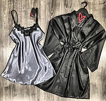 Комплект двійка халат і нічна сорочка.