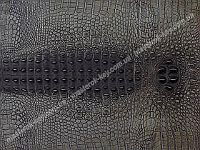 Шкіра штучна з тисненням крокодила 35 * 50 см колір Сірий