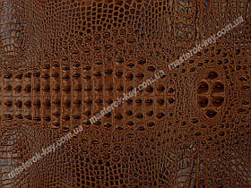 Шкіра штучна з тисненням крокодила 35 * 50 см колір Коричневий