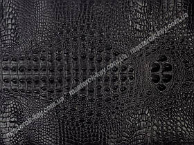 Шкіра штучна з тисненням крокодила 35 * 50 см колір Чорний