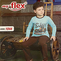 Пижама детская 110 см для мальчика турецкая из тонкого хлопка my-Flex 1044