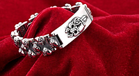 Чоловічий срібний браслет Chrome Hearts Серце Меч 118,89 г 23 см