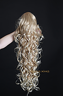 Хвост-шиньон на крабе длинный волнистый Global 70 см светлый блонд