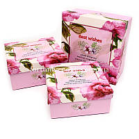 Печенье с предсказаниями в шоколаде набор "Букет" розовый, 15 шт. в индивидуальной упаковке