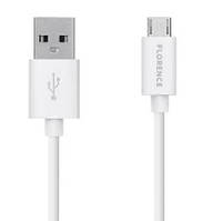 Дата кабель FLORENCE microUSB 1m 2 A White (FL-2110-WM)