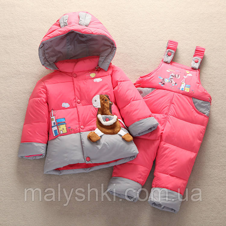Дитячий зимовий комбінезон на пуху розмір 98., фото 1
