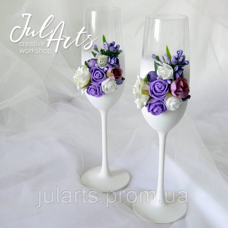 Набор свадебных аксессуаров фиолетовые цветы под заказ - фото 3 - id-p1124974207