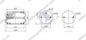 Пневмоподушках підвіски SAF 2B22R, W01M587524 \3229100100 \ SP 55301-2P09