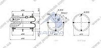 Пневморессора бублик ROR SP2782NB, 2B12-2450 \MLF7191 \ SP 55305-2F