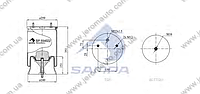 Пневморессора со стаканом в сборе (пластик) 4022NP05 SAF 2619V низ 1 центр (d280x380) \3229003300 \ SP 554022-KP05